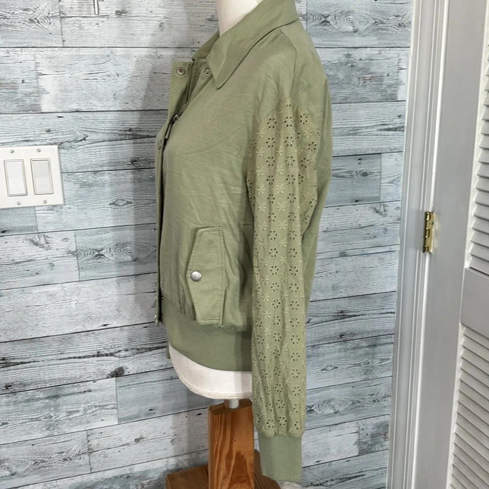 7 FOR ALL MANKIND SAGE GREEN LIGHTWEIGHT JACKET